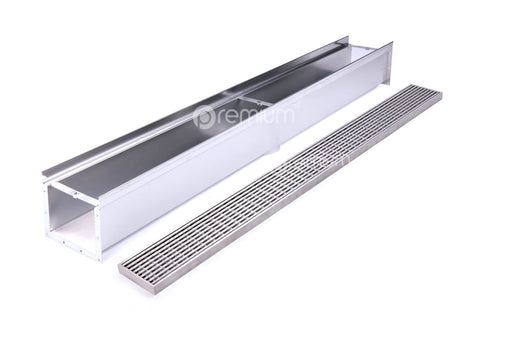 120mm Dimple Grate & Channel L1000mm with Outlet CLC-1000120-80SSDC