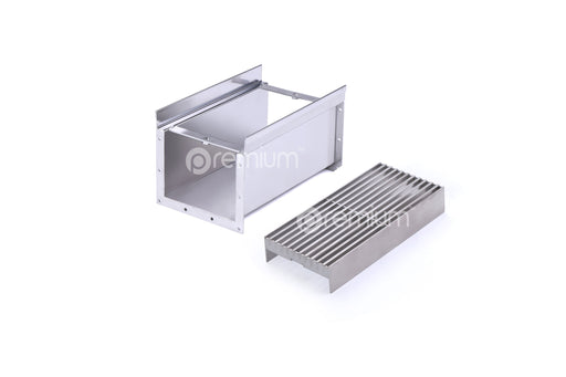 120mm Wedge Wire Heelsafe Linear Grate & Channel L200mm (No Outlet) CLC-200120-SSTC