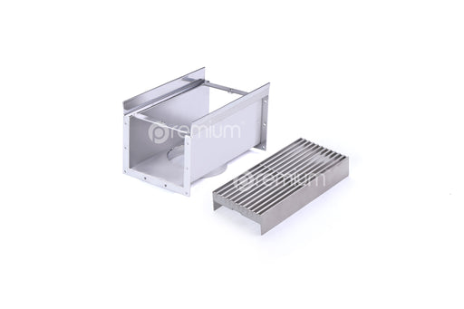 150mm Wedge Wire Heelsafe Linear Grate & Channel L200mm with Outlet CLC-200150-80SSTC