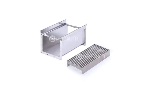150mm Wedge Wire Heelsafe Linear Grate & Channel L200mm (No Outlet) CLC-200150-SSTC