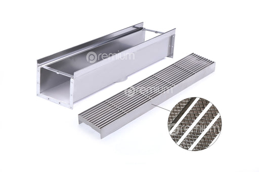 120mm Swimming Pool Anti-Slip Grate & Channel L500mm with Outlet CLC-500120-80SSYC