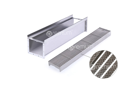 120mm Swimming Pool Anti-Slip Grate & Channel L500mm (No Outlet) CLC-500120-SSYC
