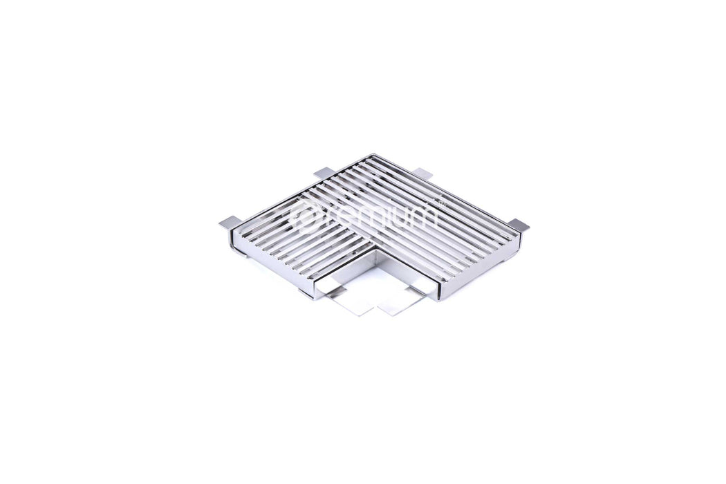120mm Wedge Wire Heelsafe Linear Grate & Frame Right Angle FAD-120-SST